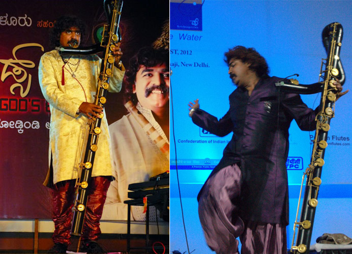 1st Indian Flautist to perform on the 8 Feet contrabass flute